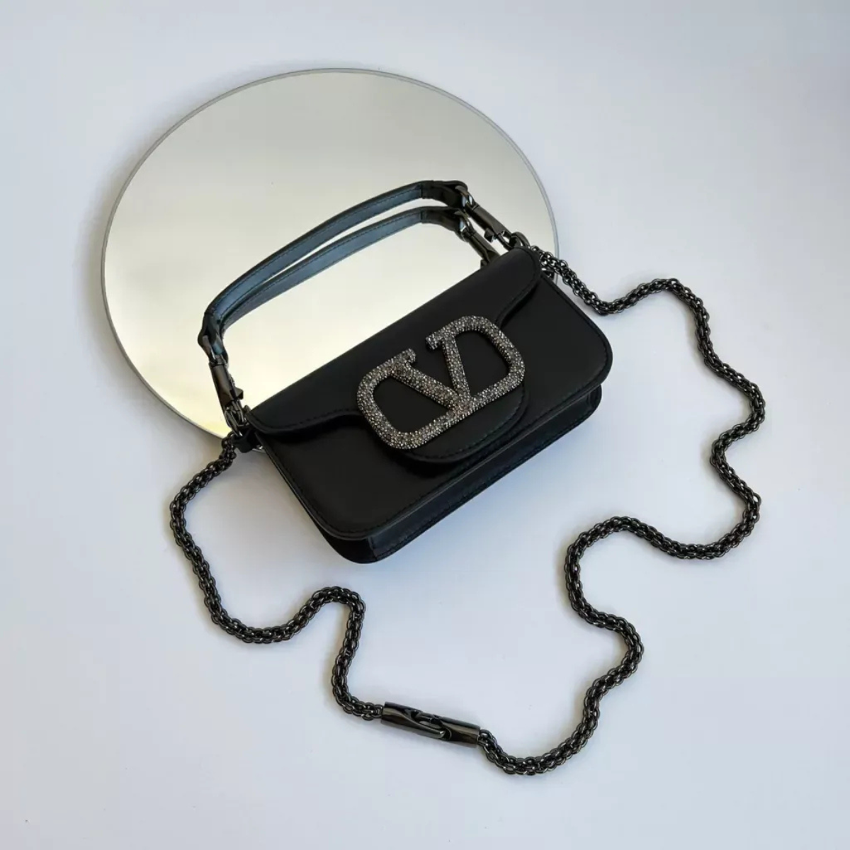 VALENTINO GARAVANI LOCÒ BORSA A TRACOLLA PICCOLA CON LOGO GIOIELLO