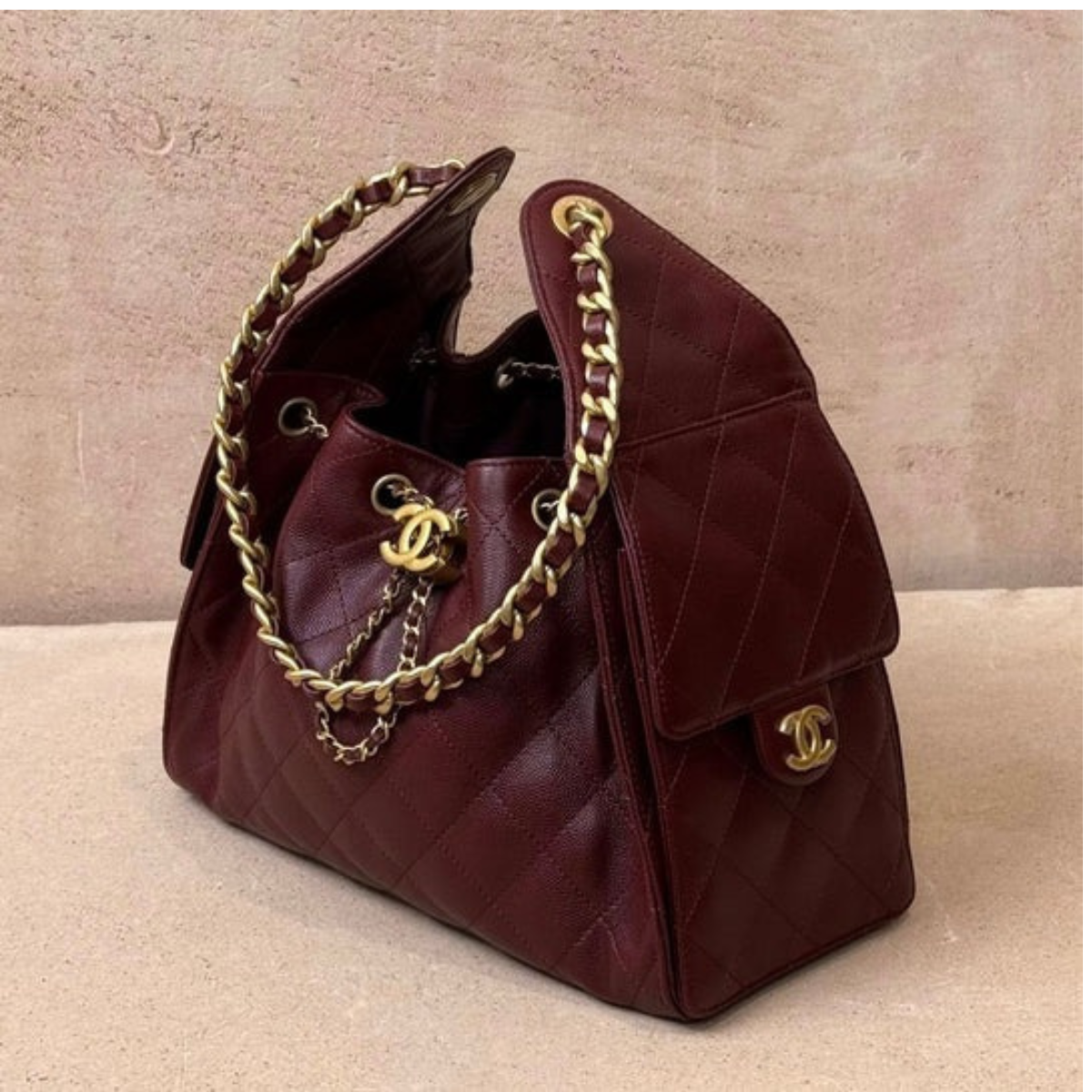 CHANEL 25 BALLERINE E CAVIALE BORDEAUX SET