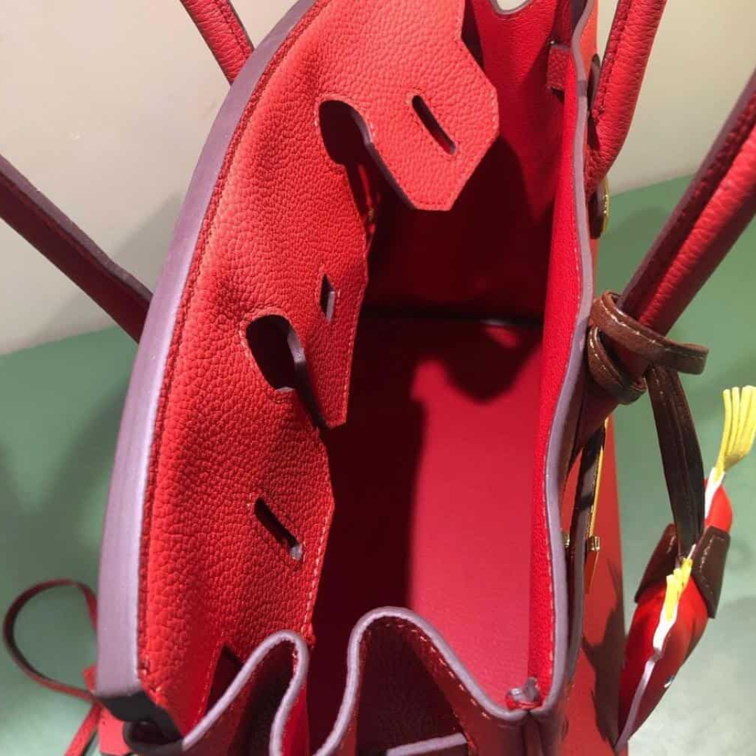 BORSA HERMÈS BIRKIN 30 CON FERRAMENTA ORO ROSSA