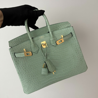 HERMÈS KELLY 28 VERT D'EAU ALLIGATOR – EDIZIONE LIMITATA