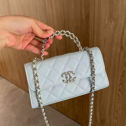 CHANEL CLASSIC FLAP GRIGIO GHIACCIO