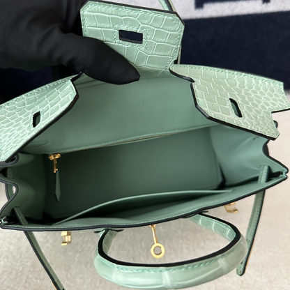 HERMÈS KELLY 28 VERT D'EAU ALLIGATOR – EDIZIONE LIMITATA