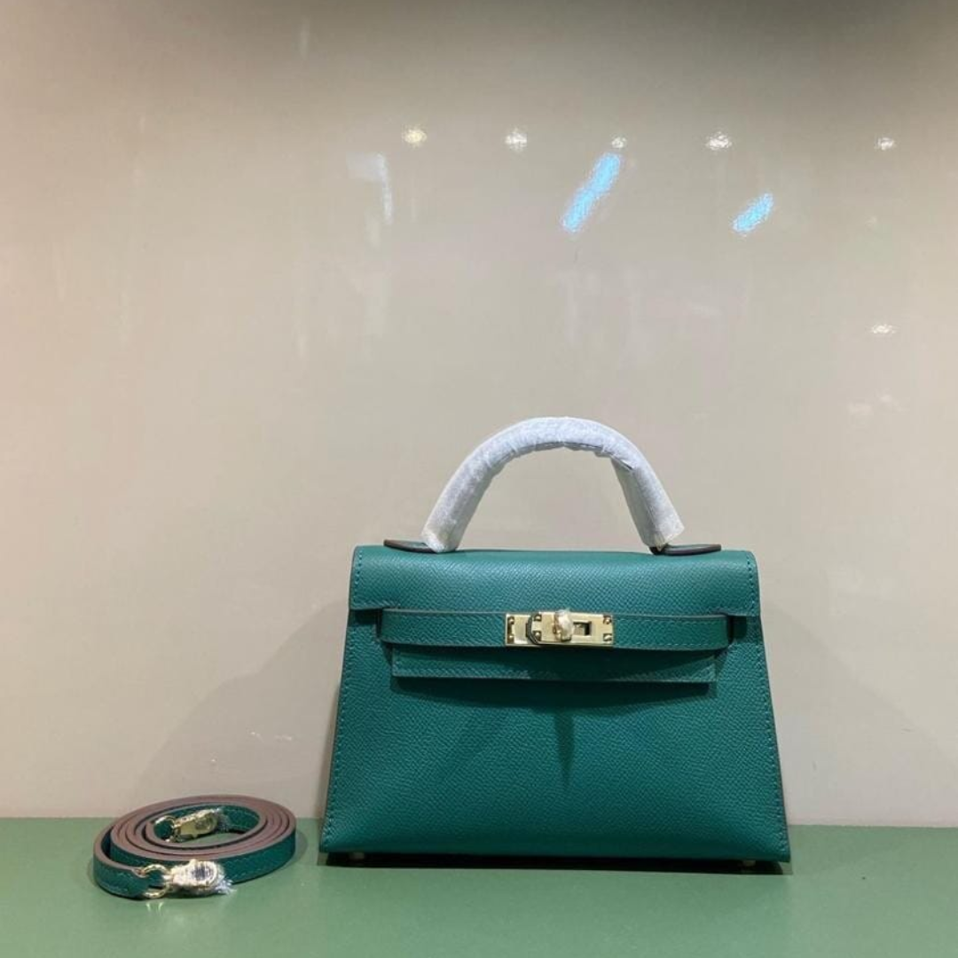 BORSA HERMÈS KELLY 20 CON FERRAMENTA ORO VERDE