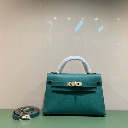 BORSA HERMÈS KELLY 20 CON FERRAMENTA ORO VERDE