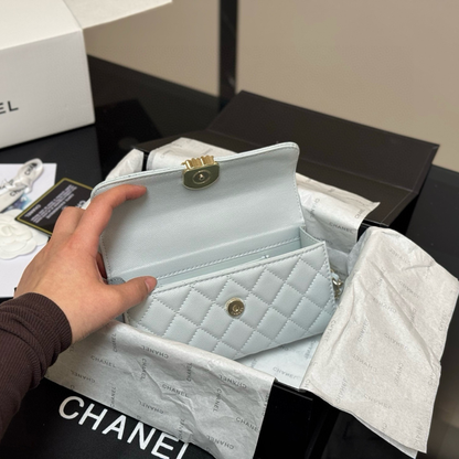 CHANEL CLASSIC FLAP GRIGIO GHIACCIO