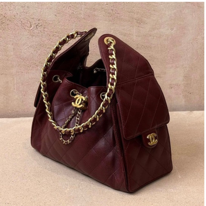 CHANEL 25 BALLERINE E CAVIALE BORDEAUX SET