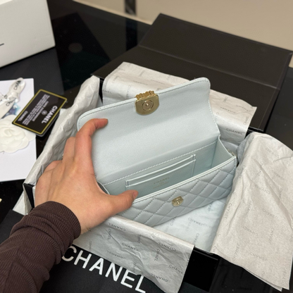 CHANEL CLASSIC FLAP GRIGIO GHIACCIO