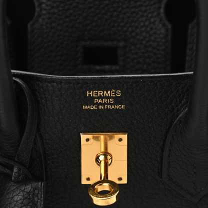 BORSA HERMÈS BIRKIN 25 CON FERRAMENTA ORO NERA
