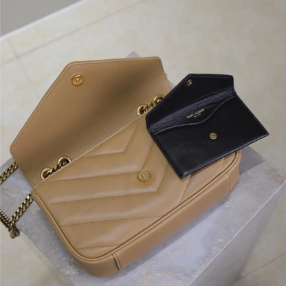 BORSA PICCOLA SAINT LAURENT LOULOU IN PELLE DI AGNELLO MATELASSÉ 