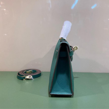 BORSA HERMÈS KELLY 20 CON FERRAMENTA ORO VERDE