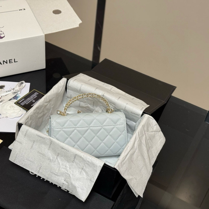 CHANEL CLASSIC FLAP GRIGIO GHIACCIO