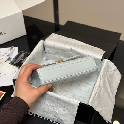 CHANEL CLASSIC FLAP GRIGIO GHIACCIO