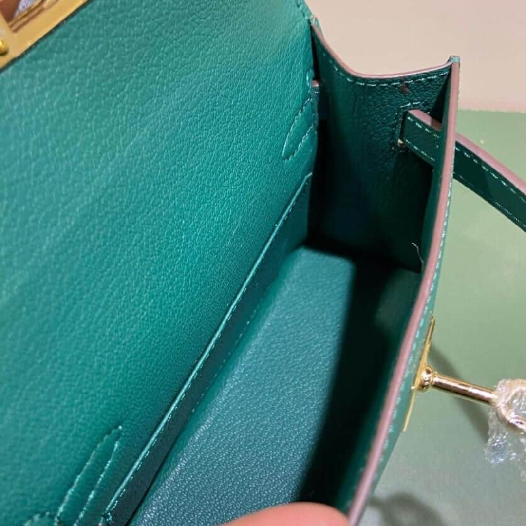 BORSA HERMÈS KELLY 20 CON FERRAMENTA ORO VERDE