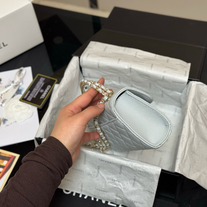 CHANEL CLASSIC FLAP GRIGIO GHIACCIO