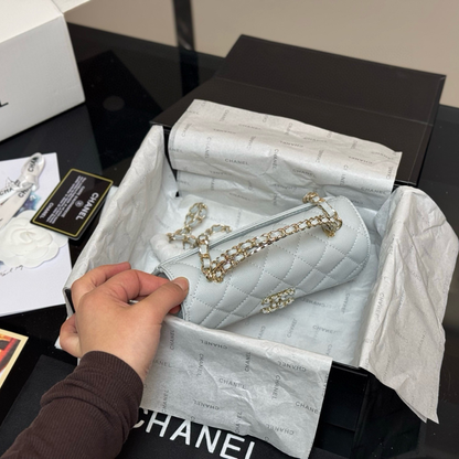 CHANEL CLASSIC FLAP GRIGIO GHIACCIO