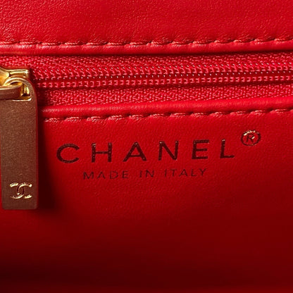 BORSA A MANO CHANEL MATELASSÉ IN TELA ROSSA