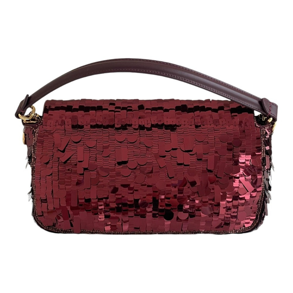 BORSA BAGUETTE FENDI IN PAILLETTES ROSSE