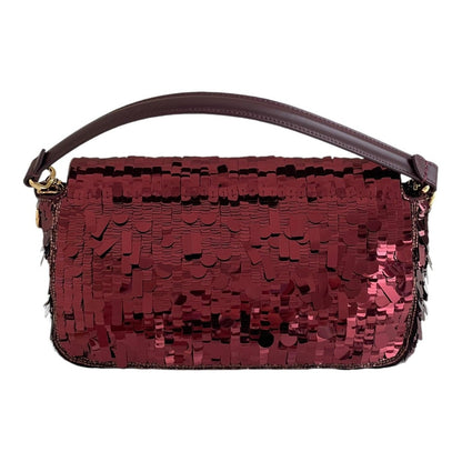 BORSA BAGUETTE FENDI IN PAILLETTES ROSSE